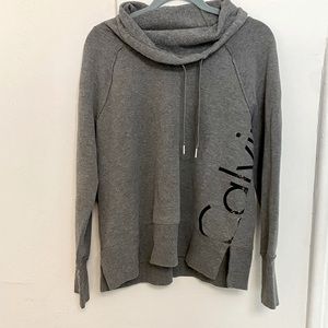Cowl neck gray Calvin Klein sweatshirt. Size: XL